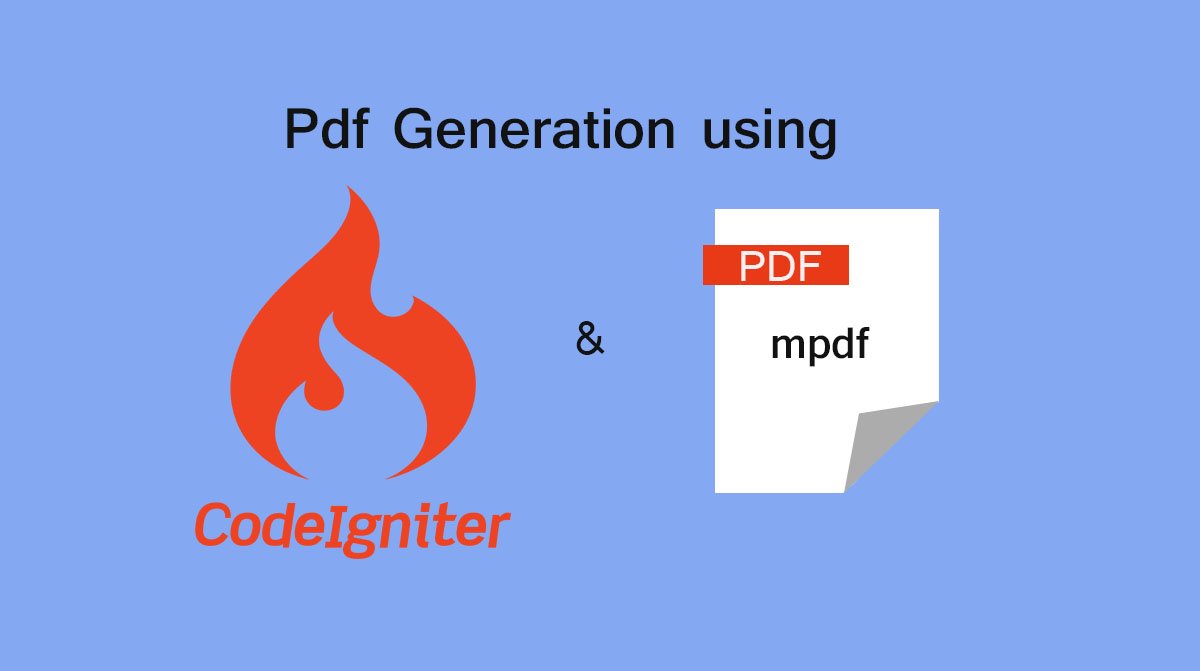 Pdf Generation in Codeigniter using mpdf library